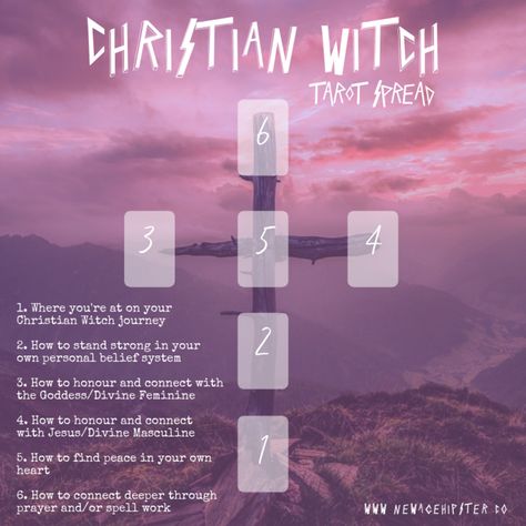 Christian Witch Tarot or Oracle Spread — New Age Hipster Tarot Content Ideas, Christian Witch Aesthetic, Catholic Witch, Confusing Relationship, Christian Witchcraft, Christian Witch, Full Moon Tarot, Art Witch, Witch Tarot