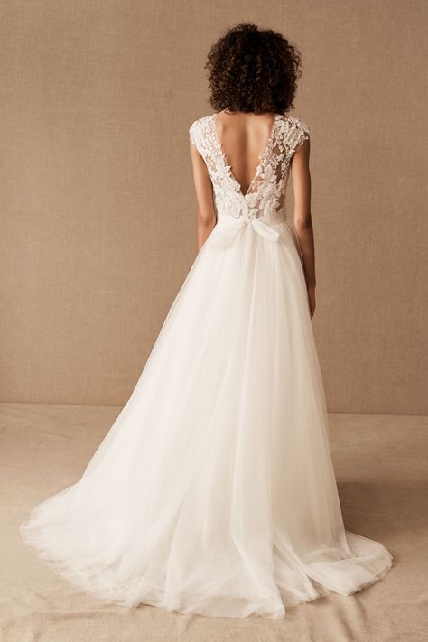 Bhldn Gown, Amsale Wedding Dress, Gown Neckline, Bhldn Wedding, Anthropologie Wedding, Backless Wedding, Gowns Wedding, Backless Wedding Dress, Wedding Dresses Romantic