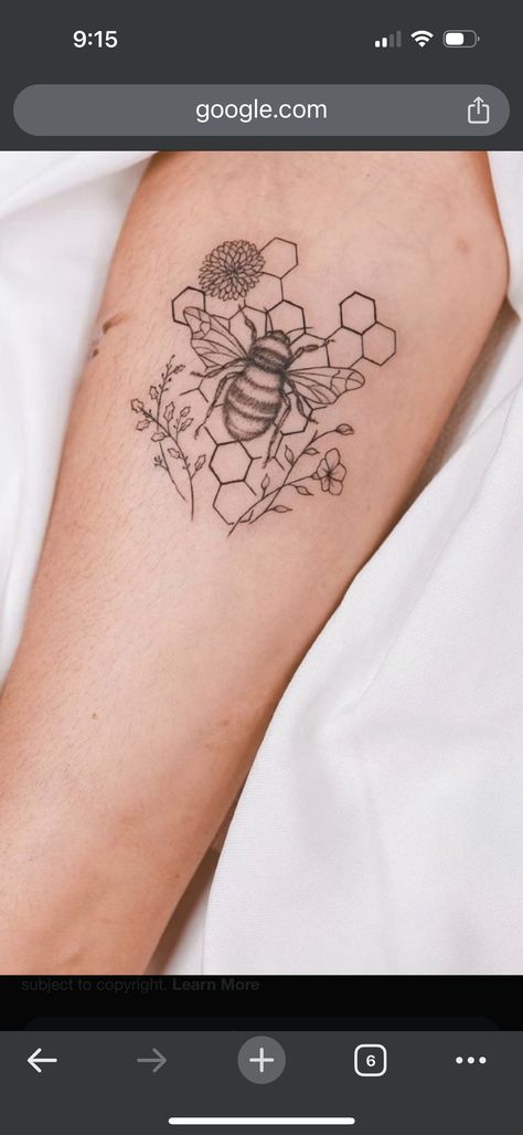 Bee Name Tattoo, Sister Bee Tattoo, Bee Tattoo With Name, Bee Tattoo Ideas Vintage, Bee Keeper Tattoo, Angry Bee Tattoo, Bee Tattoos With Flowers, Queen Bee Tattoo For Women, Cute Bee Tattoo Ideas