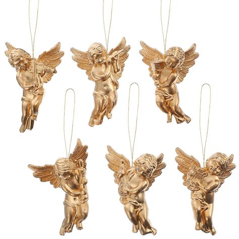 PRICES MAY VARY. These Wing Angel Girl can be used for decorating your bedroom, doorknob, kitchen, office, fireplace, table, shelf, Christmas trees, garden or yard. They can add up to your family strong Christmas atmosphere. Perfect Christmas Decorations. Nice Christmas Tree Ornaments, holiday décor, or Gift for Xmas. Easy Hang. Each Glass Angel feature ribbon for hanging. This Xmas Tree Hanging Pendant comes with a lanyard. You can it on the Christmas tree, on the fireplace or any other place y Xmas Angels, Angel Cherub, Christmas Angel Ornaments, Ornament Christmas Tree, Angel Tree, Angel Pendant, Christmas Angel, Angel Figurines, Tree Pendant