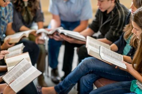 Group of people reading the Bible together. Pride In The Bible, Young Adult Ministry, Small Group Bible Studies, The Dictator, Youth Pastor, Youth Leader, Bible Study Group, Christian Life, A Group