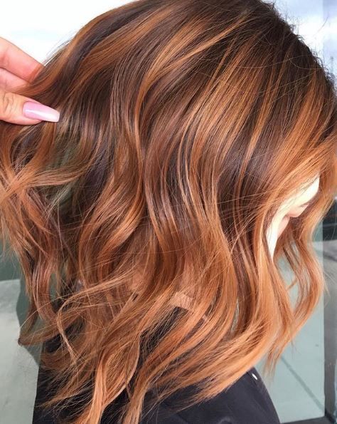 20 Red-Hot Hair Colors and Styles - Color - Modern Salon Brown Highlights Brown Hair, Hair Highlights Brown, Wedding Hair Color, Highlights Brown Hair Short, Brown Hair Highlights, Highlights Brown Hair Balayage, Rambut Brunette, Brown Hair With Caramel Highlights, Wedding Hair Colors