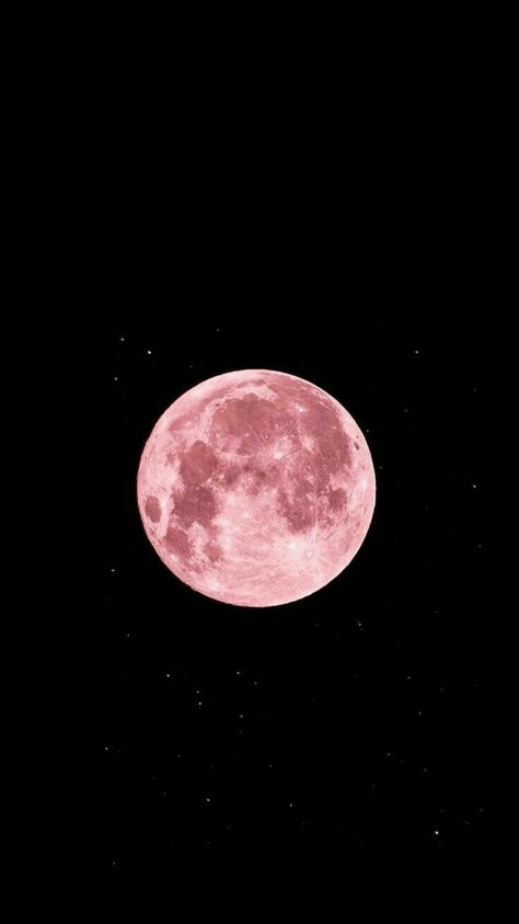 Pink Moon, The Night Sky, Night Sky, Black Background, The Sky, Moon, Iphone, Stars, Pink