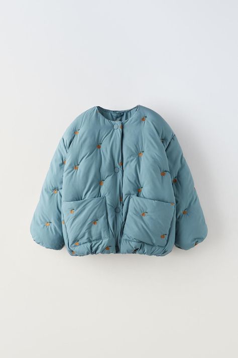 Baby Girls' Coats and Jackets | Explore our New Arrivals | ZARA United Kingdom Cool Coats, Hidden Hood, Faux Leather Biker Jacket, Hooded Raincoat, Girls Quilts, Mein Style, Girl Coat, Embroidered Jacket