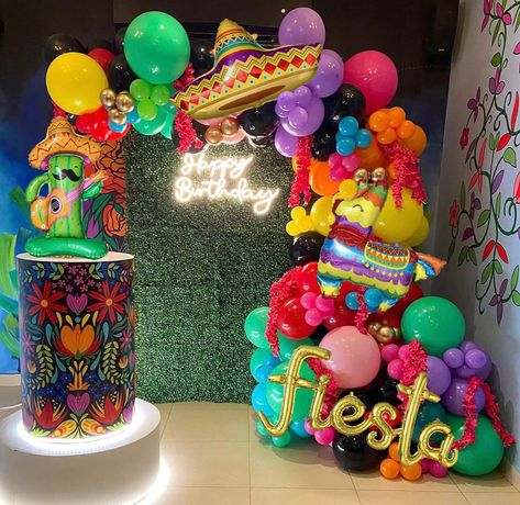 PRICES MAY VARY. 🌵All-in-one Package: Enanal 151pcs Fiesta Balloon Arch Kit contains 143cs latex balloon, 4pcs large size Fiesta themed foil balloon, and 4pcs balloon arch accessories. These bright color balloons will bring you a wonderful Mexican Party scene. 🌮Easy to Use: These Mexican Fiesta Party Balloons are easy to assemble. With the balloons and accessories, you can build an incredible party scene within an hour, even you are not professional. 🦙Wide Applications: These Rainbow Color Ci Backyard Mexican Party Ideas, Mexican Birthday Party Ideas For Adults, Fiesta Theme Party Backdrop, Fiesta Balloon Garland, Fiesta Mexicana Ideas, Mexican Party Ideas, Fiesta Theme Party Decorations, Frida Party, Taco Twosday Birthday