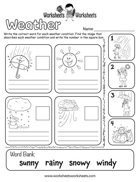 Weather Worksheet for Kids Elementary Worksheets Free Printable, Weather Worksheets 2nd Grade, Weather Worksheets Preschool, Weather Worksheets For Kindergarten, Weather Worksheets For Kids, Weather Kindergarten Activities, Weather Activities For Kindergarten, Weather Printables, Weather Kindergarten