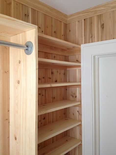 Before and After Kansas City: A New Walk-In Cedar Closet Cedar Closet Ideas, Cedar Bathroom, Preppy Bedding, Closet Freshener, Wood Closet Organizers, Adams Homes, Closet Kits, Cedar Closet, Bathroom Closet