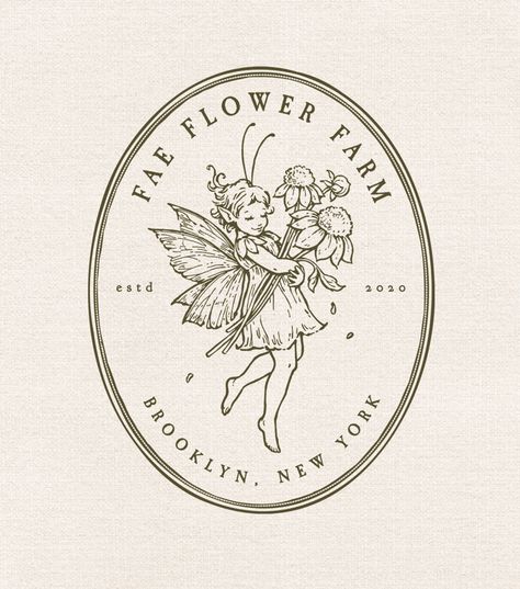 Farm Moodboard, Fairy Logo, Briar Patch, Pola Kotak, Affiches D'art Déco, Logo Fleur, Florist Logo, Inspiration Logo Design, Farm Logo