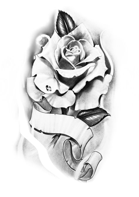 Rose And Banner Tattoo Design, Aztec Drawings, Rose Flower Sketch, Commercial Background, Rip Tattoos For Mom, Octopus Tattoo Sleeve, Memorial Tattoo Ideas, Rose Tattoo Stencil, Tattoo Lettering Alphabet