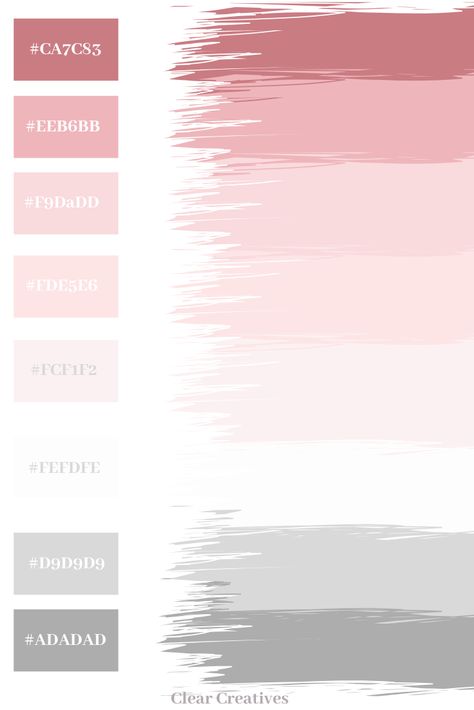 Angelic Color Palette, Grey Colour Scheme, Couleur Rose Pastel, Palettes Color, Hex Color, Pantone Colour Palettes, Color Design Inspiration, Hex Color Palette, Palette Design