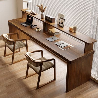 Looking for an office set that offers a wide range of choices to fit your unique needs? Our OfficeSets are crafted with a combination of functionality and style, designed to provide years of reliable service. The sets include a table and two chairs, providing a comprehensive workspace solution for your productivity. The chairs are crafted from durable Toon wood, a solid wood known for its stability and strength. The chairs are made from entirely solid wood, ensuring long-lasting durability and r Desain Pantry, Casa Country, Desk Office, Office Set, Dream House Decor, Home Office Design, Writing Desk, My New Room, Dream Home Design