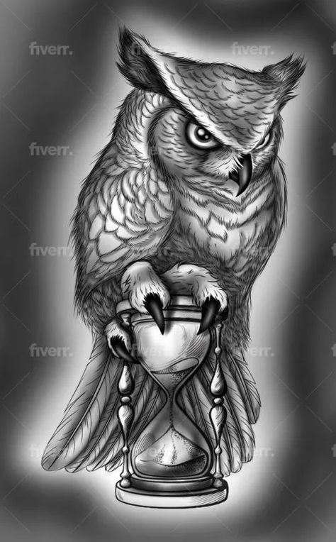 Realistic Owl Tattoo Design, Realistic Owl Tattoo, Owl Tattoo Drawings, Chicano Tattoos Sleeve, Traditional Tattoo Inspiration, Bauch Tattoos, Full Sleeve Tattoo Design, Owl Tattoo Design, Neck Tattoo For Guys