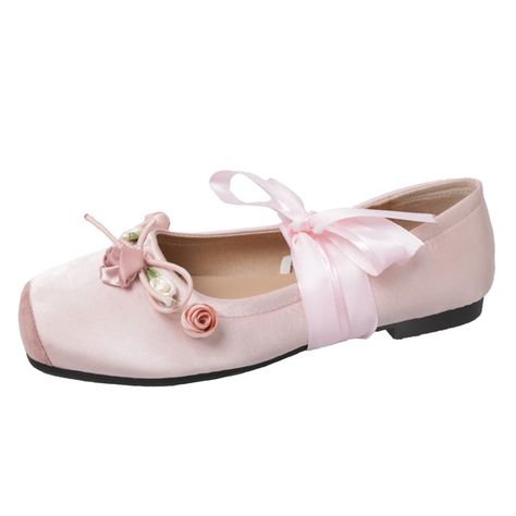 PRICES MAY VARY. Feature:floral,flat heel,square toe,lace up,ballet flats Occasion:casual,bridal,wedding,party Benifit:delicate and comfortable Size:Please measure your feet length, make sure to get the right size. CM is for foot length.US size 5.5=CN size 35=22.5cm/ US size 6=CN size 36=23cm/ US size 6.5=CN size 37=23.5 cm/ US size 7=CN size 38=24cm / US size8=CN size 39=24.5cm / US size8.5=CN size 40=25cm Attention:For wider or higher feet,Please take 1 size bigger than your normal size. Size Flats With Ribbons, Floral Ballet Flats, Lace Up Ballet Flats, Dressy Flats, Floral Flats, Women Heels, Pink Flats, Flats Shoes, Ballet Flat Shoes