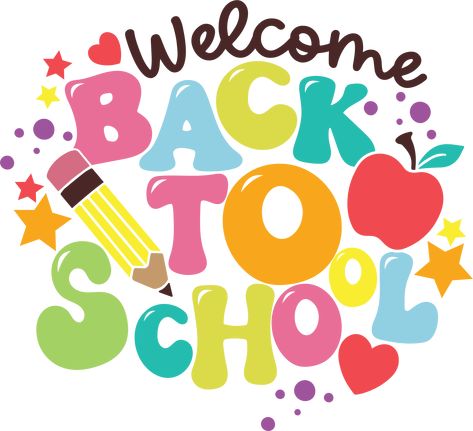 Welcome Back To School - Back To School DTF Transfer - Transfer Kingdom Welcome Back To Work, Back To School Clip Art, Pta Mom, Back To School Images, Happy Back To School, Back To School Stickers, Back To School Clipart, Dtf Designs, Fun Worksheets For Kids