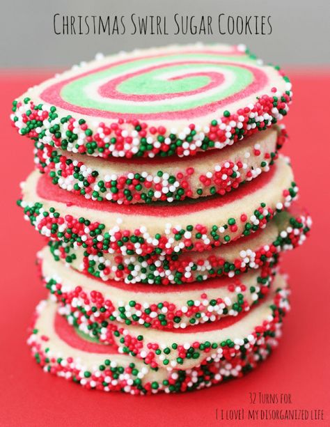 Christmas Swirl Sugar Cookies Swirl Sugar Cookies, Sugar Cookies Christmas, Jul Kaka, Swirl Cookies, Recipes Gourmet, Jul Mad, Best Christmas Cookie Recipe, Christmas Neighbor, Christmas Cookie Recipes