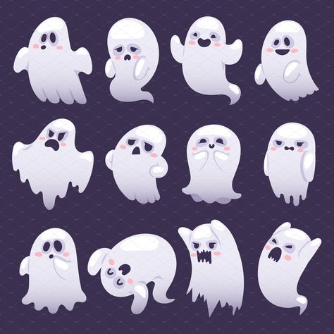 Ghost character vector characters #Spooky#set#scary#monster Ghost Character, Vector Characters, Halloween Creatures, Cartoon Ghost, Ghost Drawing, Ghost Cartoon, Monster Illustration, Character Vector, Scary Monsters