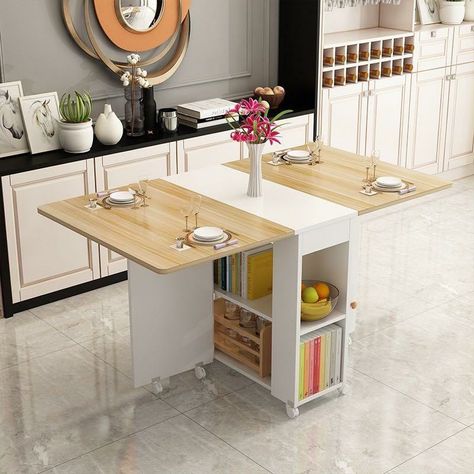 Kitchen Island Cabinet, Island Cabinet, Folding Kitchen, Foldable Dining Table, Kitchen Island Cabinets, Carpentry And Joinery, Foldable Furniture, Transforming Furniture, Island Table