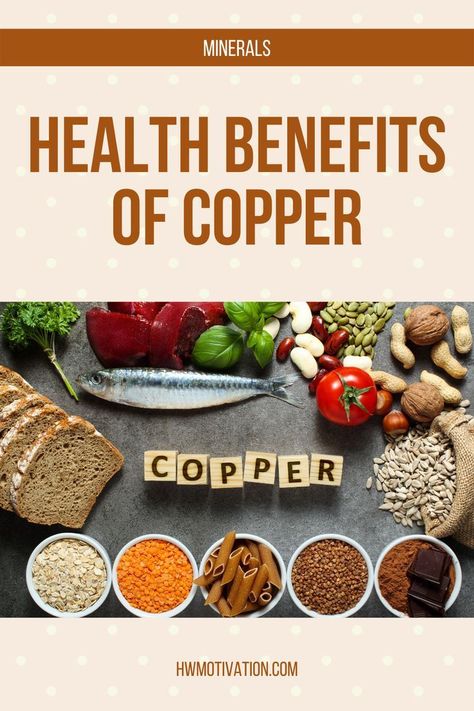 Copper: Benefits, Sources, Deficiency, and More Copper Benefits Health, Hard Work Motivation, Benefits Of Vitamin A, Copper Benefits, Potassium Vitamins, Magnesium Rich Foods, Magnesium Benefits, Men's Vitamins, Calcium Vitamins