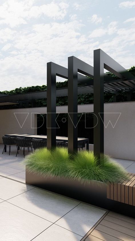 Modern Patio Decor, Patio Furniture Modern, Modern Pergola, Modern Patio Furniture, Gardens Design, Budget Patio, Balcony Ideas Apartment, Casa Exterior, Modern Backyard