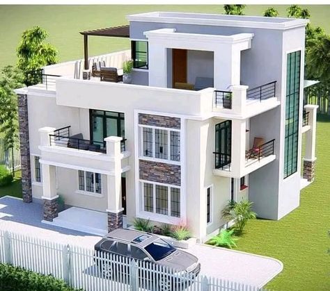 House Designs In Kenya, House Paints, Flat Roof House Designs, Flat Roof Design, Four Bedroom House Plans, 4 Bedroom House Designs, 3 Storey House Design, House Plans For Sale, Flat Roof House