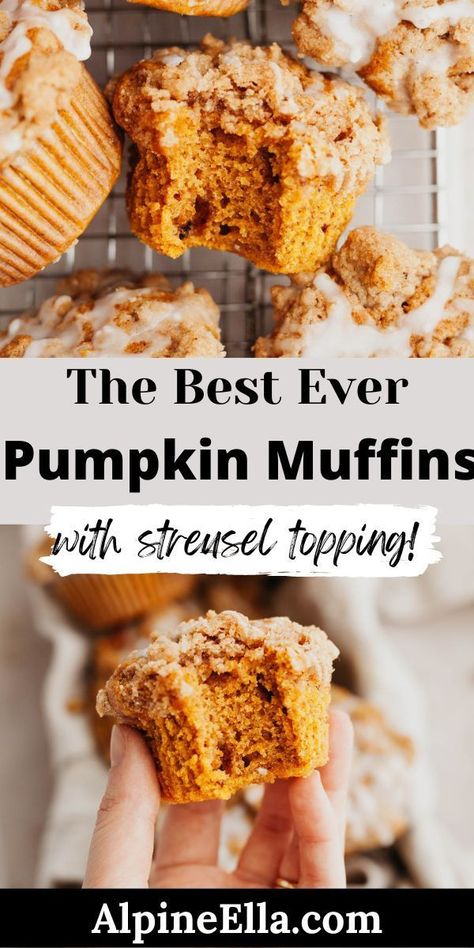 Pumpkin Spice Muffins With Streusel, Pumpkin Muffins With Crumble Top, Pumpkin Muffins Streusel Topping, Pumpkin Strudel Muffins, Pumpkin Muffins With Streusel Topping, Strussel Topping Recipe, Pumpkin Crumble Muffins, Pumpkin Raisin Muffins, Streusel Topping For Muffins