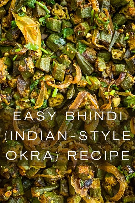 Indian Bhindi Recipes, Bhindi Masala Recipe Video, Okra Recipes Indian, Bhindi Recipe Indian Style, Indian Okra Recipes, Indian Okra, Slow Cooker Ravioli Lasagna, Vegetable Curries, Frozen Okra