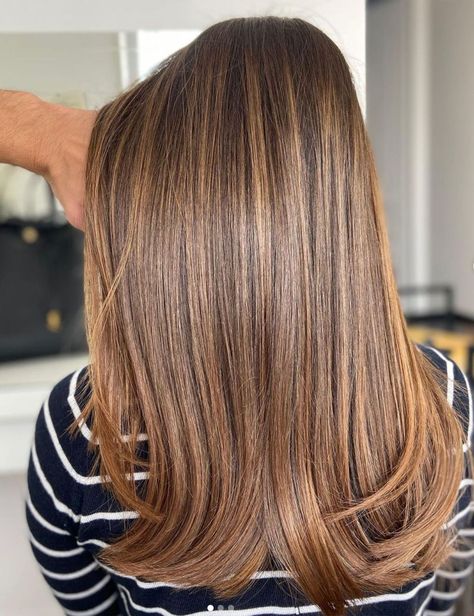 Balayage caramel fondu https://www.elle.fr/Beaute/Cheveux/coloration-cheveux/Quel-balayage-caramel-pour-mes-cheveux Balayage Color Miel, Ombre Hair Caramel, Balayage Caramel, Brown Hair Inspo, Caramel Balayage, Balayage Color, Color Dream, Caramel Hair, Good Hair Day