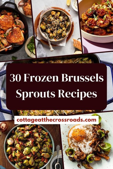 Recipes With Frozen Brussel Sprouts, Brussel Sprout Recipes Frozen, How To Cook Frozen Brussel Sprouts, Frozen Brussel Sprout Recipes, Frozen Brussels Sprouts, Freezing Brussel Sprouts, Brussels Sprouts Recipes, Stilton Soup, Baked Brussel Sprouts