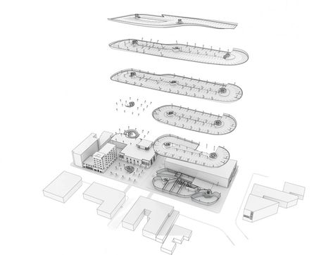 Garage Architecture, Parking Ramp, Parking Plan, Parking Lot Architecture, Arch Drawing, Garage Pictures, Parking Building, Underground Parking, Mix Use Building