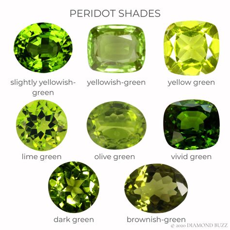 Gemstones Chart, Jewelry Knowledge, Peridot Color, Jewelry Education, Peridot Jewelry, August Birthstone, Jewelry Techniques, Green Gems, Expensive Jewelry