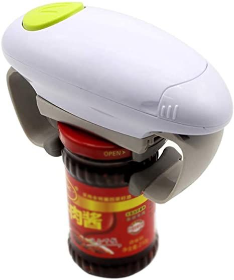 Automatic Jar Opener, One Touch Electric Can Opener, Adjustable Easy Can Tin Open Tool, Ideal for Seniors People Suffering from Arthritis, White Tin Opener, Electric Can Opener, Big Bubbles, Can Openers, Jar Opener, Smooth Edges, Glass Kitchen, Open Kitchen, Jar Lids