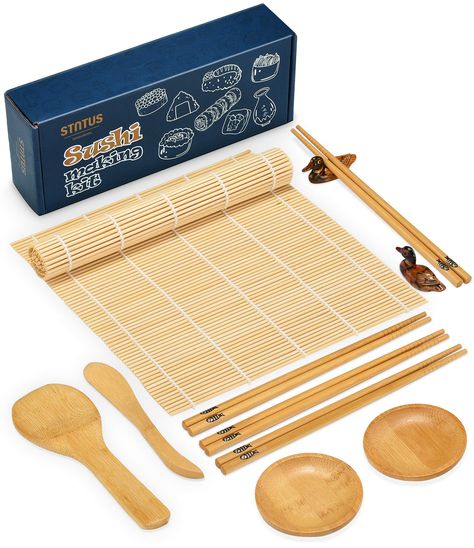 Sushi Roller, Sushi Making Kit, Sushi Kit, Sushi Mat, Wooden Utensils Set, Sushi Making, Diy Sushi, Sushi Maker, Bamboo Mat