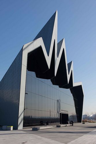 Zaha Hadid Architecture Buildings, Zaha Hadid Projects, Warehouses Architecture, Zaha Hadid Buildings, Riverside Museum, Zaha Hadid Architecture, Zaha Hadid Design, Deconstructivism, Interesting Architecture