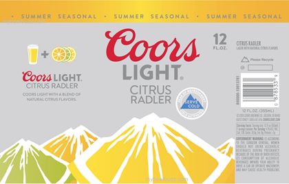 mybeerbuzz.com - Bringing Good Beers & Good People Together...: Coors Light - Citrus Radler 12oz Cans Lon Bia, Fancy Dinner Party, Beer Cans, Backyard Barbecue, New Packaging, Coors Light, Light Beer, People Together, Best Beer