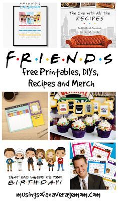 Free Friends printables, party printables and games, DIYs, recipes and my favourite products Friends Themed Party Centerpieces, Friends Tv Party Theme Decorations, Friends Themed Photo Booth, Friends Themed Party Birthday Games, Diy Friends Tv Show Decor, Friends Themed Bunco, Friends Tv Show Party Decorations, Friends Theme Decor, Friends Themed Staff Appreciation