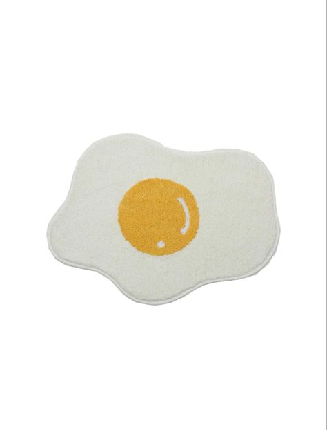 Fried egg shaggy bath mat Funny Eggs, Cute Egg, Poached Egg, Bathroom Carpet, Kitchen Carpet, Carpet Sale, Bedroom Flooring, Poached Eggs, Welcome Mats