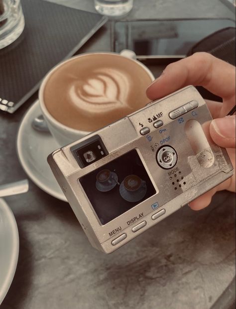 #inspo #instagram #digitalcamera #camera #coffee #coffeeshop #vintage #aesthetic Greyish Brown, Inspo Instagram, Insta Feed, Aesthetic Coffee, Brown Aesthetic, Vintage Camera, Vintage Aesthetic, Digital Camera, Cameras