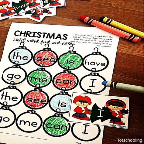 Christmas Sight Word Activities Free, Christmas Write The Room Kindergarten, Christmas Reading Centers, Christmas Math Activities Kindergarten, Christmas In Kindergarten, Christmas Activities Kindergarten, Guided Reading Activities Kindergarten, Christmas Sight Word Activities, Asd Activities