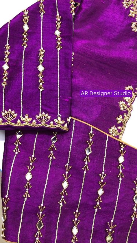 Mirror Work Blouse Design, Latest Bridal Blouse Designs, Latest Blouse Designs Pattern, Latest Model Blouse Designs, Traditional Blouse Designs, Cutwork Blouse Designs, Blouse Design Images, Simple Embroidery Designs, Wedding Blouse Designs