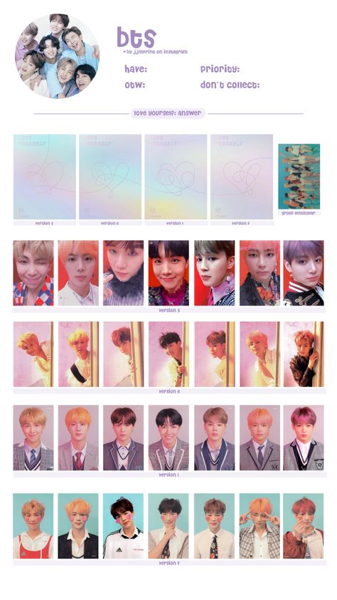 Love Yourself Photocard Template, Bts Album Template, Bts Photocards Template, Bts Pc Template, Bts Photocard Template, Persona Photocard, Photocard Wishlist Template, Album Love Yourself, Wishlist Template