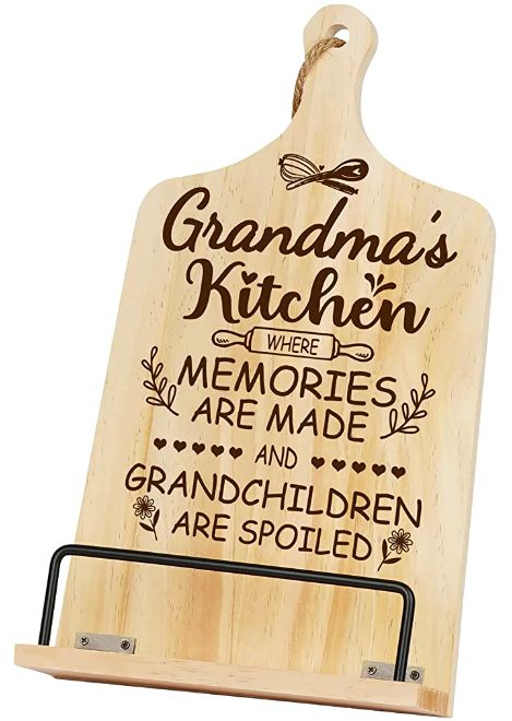 Gifts for Grandma, Grandma Gifts for Mothers Day, Great Grandma Gifts - Foldable Chef Carved Folding Cookbook Stands, Multi-Purpose Cookbook Stands, Present for Grandma Mother s Day, Birthday Recipe Book Holder, Nana Birthday Gift, Recipe Book Holders, Mimi Birthday, Gifts For Mothers Day, Cookbook Stand, Presents For Grandma, Gigi Gift, Recipe Holder