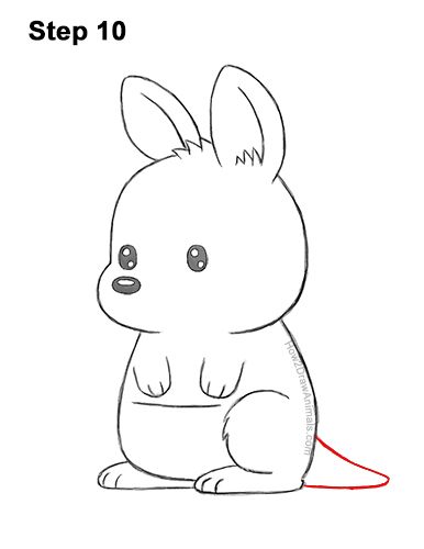 How to Draw a Kangaroo (Cartoon) VIDEO & Step-by-Step Pictures Kangaroo Cartoon Drawing, How To Draw A Kangaroo, Kangaroo Drawing Cute, Kangaroo Drawing Easy, Draw A Kangaroo, Kangaroo Cartoon, Cartoon Kangaroo, Kangaroo Drawing, Kangaroo Kids