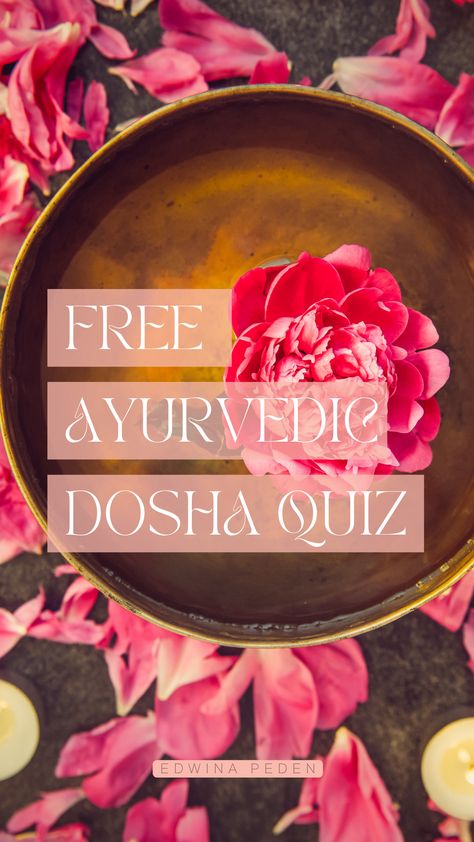 🌹 Are you looking for a happier, healthier life that's aligned with the seasons and your true nature? Ayurveda encourages us to live in harmony with Mama Gaia and eat with the seasons. According to Ayurveda, we are made up of a combination of five elements – water, fire, air and space. These elements combine in humans to form three ‘Doshas’ or what some people call constitutions – Vata, Pitta and Kapha. Take my FREE Quiz to learn more about your unique personalty, body and mind type. Mama Gaia, Ayurveda Dosha, Dosha Quiz, Vata Pitta, Ayurveda Lifestyle, Ayurvedic Practitioner, Five Elements, Free Quiz, Lifestyle Tips