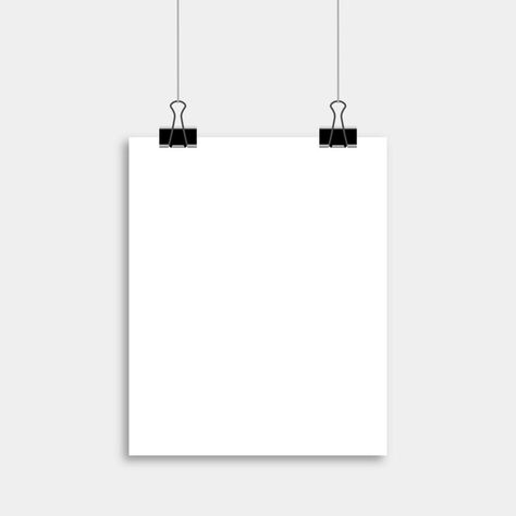 Paper Sheet, Blank Paper, Minimalistic Design, Black Paper, White Art, Paper Clip, Minimalist Design, Vector Art, Poster Design