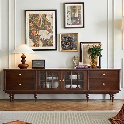 Retro Tv Console Ideas, Vintage Living Room Tv Stand, Side Cabinets Living Room, Tv Stand Victorian House, Victorian Tv Stand, Tv Stand Vintage, Tv Cabinet Styling, Antique Tv Stand, Living Room Cabinet Ideas