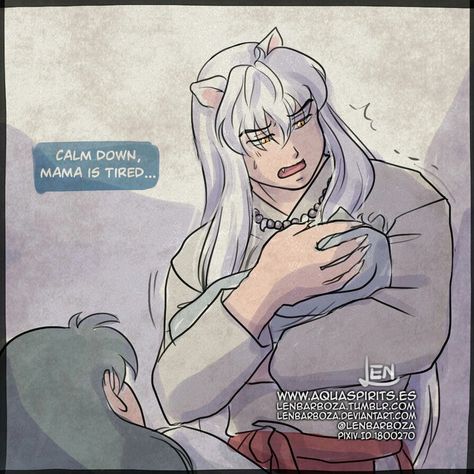 Inuyasha Comics, Inuyasha Love, Tiny Miracles, Inuyasha Fan Art, Kagome And Inuyasha, Anime Things, Mini Comic, Romantic Manga, Anime Baby