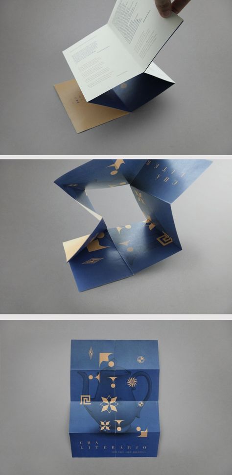 Cut_and_fold Brochure Folds, Karton Design, Buch Design, Dm Design, Graphisches Design, Creative Brochure, Leaflet Design, Booklet Design, Brochure Layout