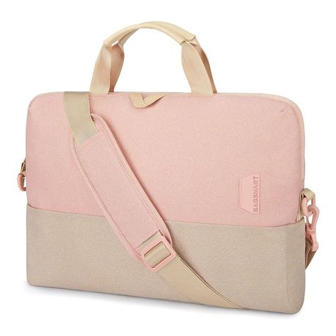 Laptop Bag for Women,BAGSMART 15.6 Inch Laptop Case Slim Computer Bag Briefcase,Pink Slim Laptop Bag, Office Backpack, Briefcase Women, Laptop Bag For Women, Luggage Strap, Laptop Briefcase, Office Bag, Computer Bag, Leather Laptop Bag