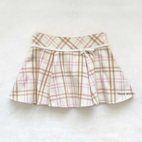 Cookie Clothes, Lisa Pink, Skirt With Bow, Liz Lisa, Bow Ribbon, Brown Skirts, Blogger Girl, Plaid Mini Skirt, Really Cute Outfits