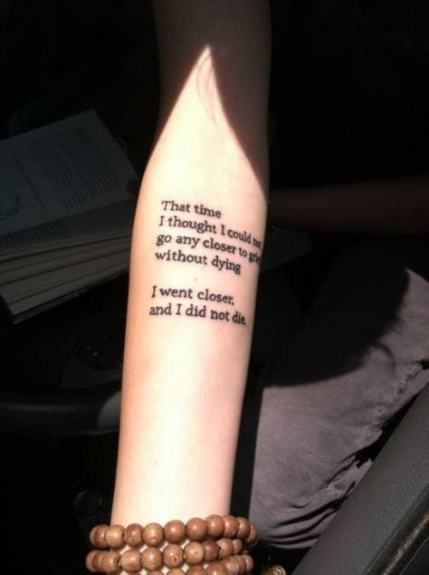 Mourning Tattoo Quotes Mary Oliver Tattoo, Tattoo Poem, Oliver Tattoo, Goose Tattoo, Mary Oliver Poems, 15 Tattoo, Alice And Wonderland Tattoos, Small Tats, Inspiration Tattoo